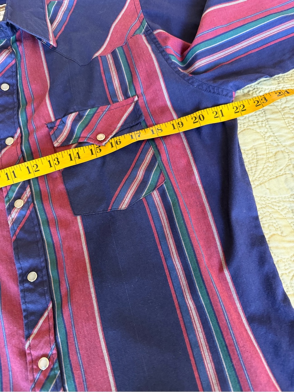 VTG 80sYoungbloods Western Pearl Snap Shirt Oversized Western Stripe Men’s M - Picture 10 of 11